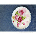 Hot sale bone china prcelain plate with flower